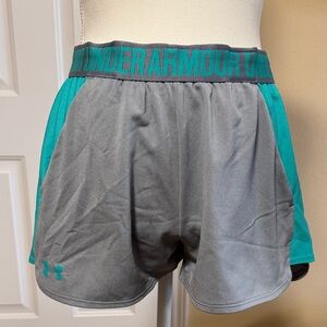 Under Armour Women's Athletic Shorts in Gray and Teal